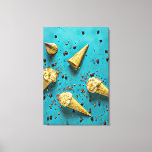 Waffelkons Leinwanddruck