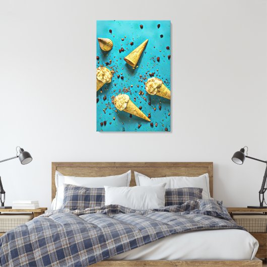 Waffelkons Leinwanddruck (Insitu (Schlafzimmer))