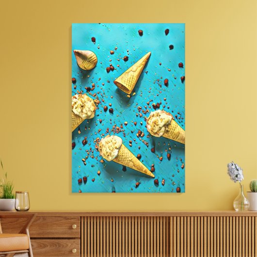 Waffelkons Leinwanddruck (Insitu (Wohnzimmer))