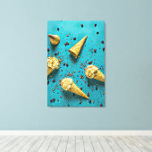 Waffelkons Leinwanddruck (Insitu (Holzboden))