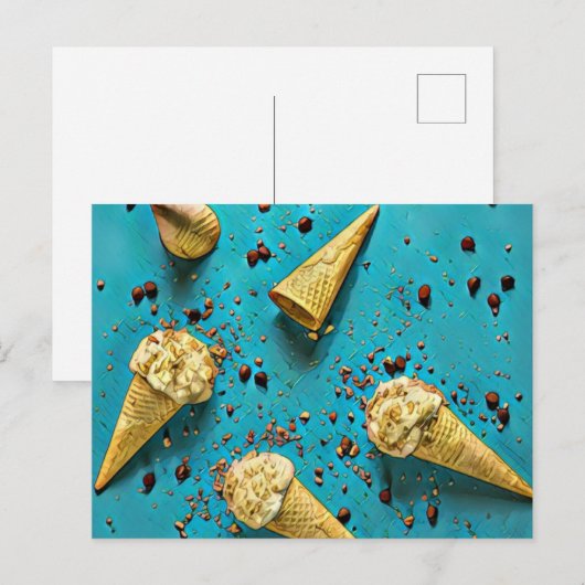 Waffelkons Postkarte (Vorne/Hinten)