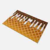 Waffelkronenschokolade und Vanilla-Tropfen Fußmatte (Schrägansicht)