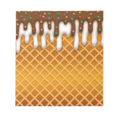 Waffelkronenschokolade und Vanilla-Tropfen Notizblock (Vorderseite)