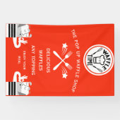 Waffelladen oder Popfood-Stall Banner (Horizontal)