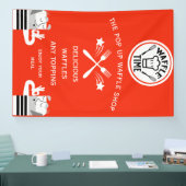 Waffelladen oder Popfood-Stall Banner (Messe)