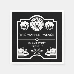 Waffelladen oder Popfood-Stall Serviette