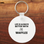 WAFFELLEBEN IST BESSER SCHLÜSSELANHÄNGER (Vorderseite)