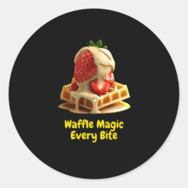 Waffelmagie Runder Aufkleber