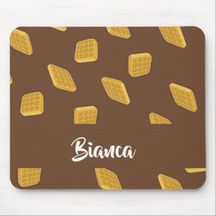 Waffelmuster auf braun mousepad