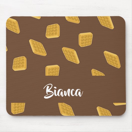 Waffelmuster auf braun mousepad (Vorne)