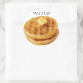 Waffeln auf Rundklebern Runder Aufkleber (Tasche)