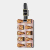 Waffeln aus Gingham Gepäckanhänger (Vorderseite vertikal)