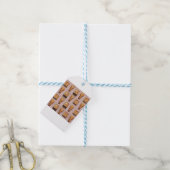 Waffeln aus Gingham Geschenkanhänger (Mit Garn)