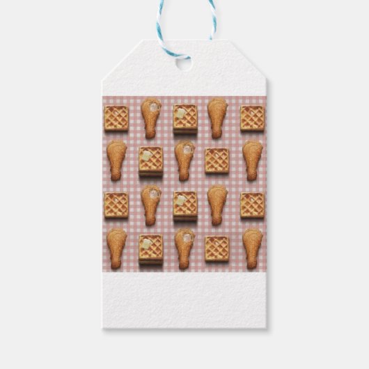 Waffeln aus Gingham Geschenkanhänger (Vorderseite)
