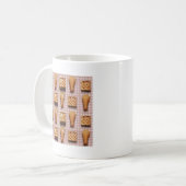 Waffeln aus Gingham Kaffeetasse (Vorderseite Links)
