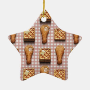 Waffeln aus Gingham Keramikornament