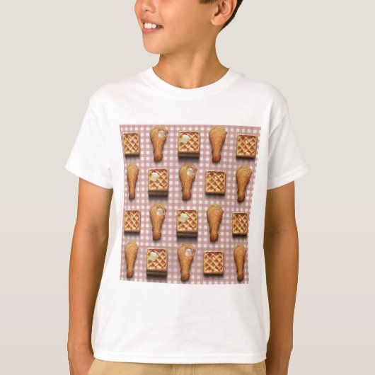 Waffeln aus Gingham T-Shirt (Vorderseite)
