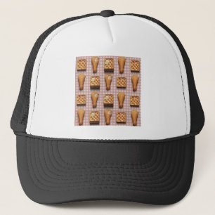 Waffeln aus Gingham Truckerkappe