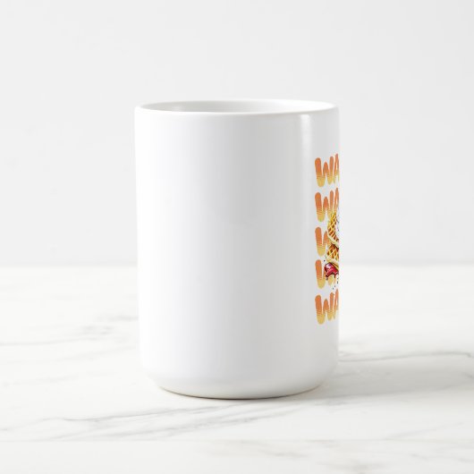 Waffeln, bedeckt in Erdbeeren Kaffeetasse (Mittel)