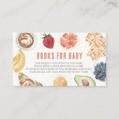 Waffeln Coffee Fruits Watercolor Baby Book Request Begleitkarte (Vorderseite)