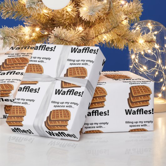 Waffeln, die meine leeren Räume mit Waffeln füllen Geschenkpapier (Feiertage)