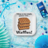 Waffeln, die meine leeren Räume mit Waffeln füllen Pappteller (Party)