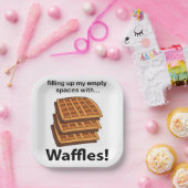 Waffeln, die meine leeren Räume mit Waffeln füllen Pappteller (Party)