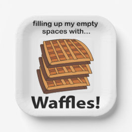 Waffeln, die meine leeren Räume mit Waffeln füllen Pappteller