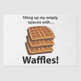 Waffeln, die meine leeren Räume mit Waffeln füllen Seidenpapier