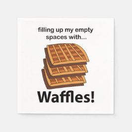 Waffeln, die meine leeren Räume mit Waffeln füllen Serviette