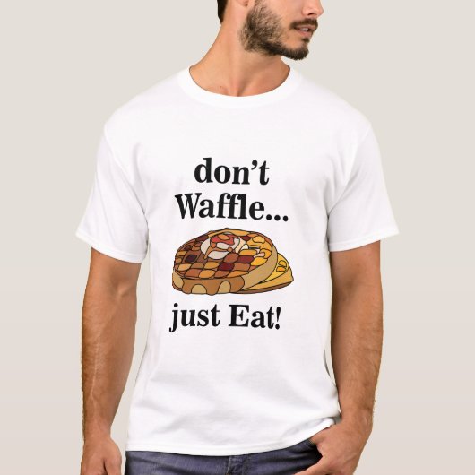 Waffeln Essen Lustig T-Shirt (Vorderseite)