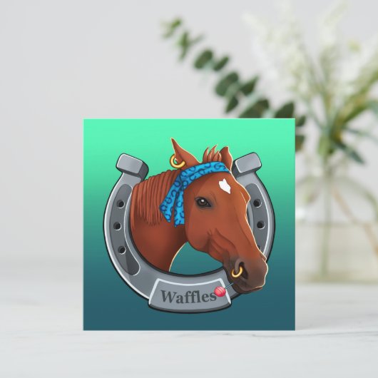 Waffeln Feiertagskarte (Stehend Vorderseite)