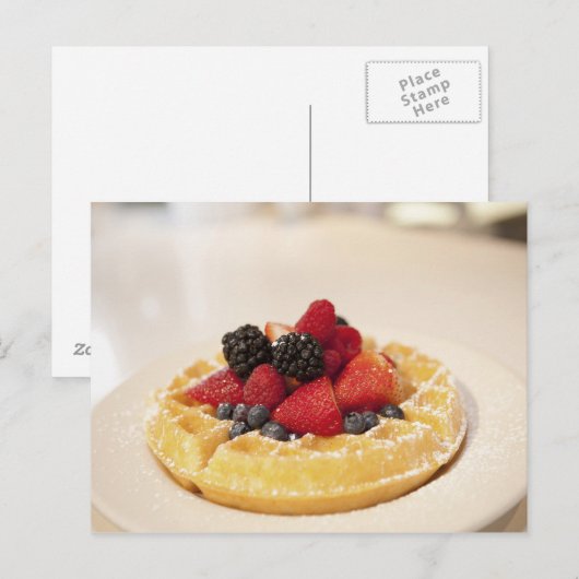 Waffeln, frisch postkarte (Vorne/Hinten)