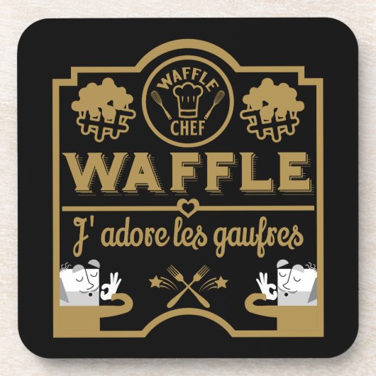 Waffeln Getränkeuntersetzer (Vorderseite)