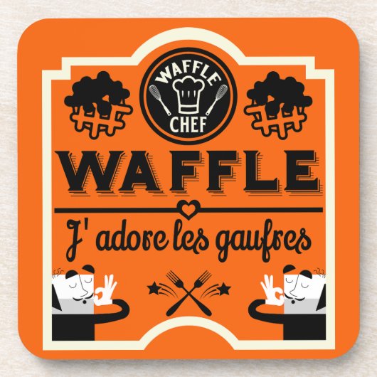 Waffeln Getränkeuntersetzer (Vorderseite)