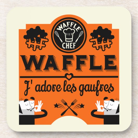 Waffeln Getränkeuntersetzer (Vorderseite)