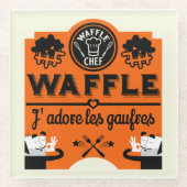 Waffeln Glasuntersetzer (Vorderseite)