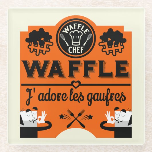 Waffeln Glasuntersetzer (Vorderseite)