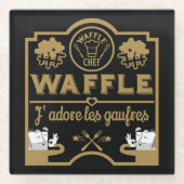 Waffeln Glasuntersetzer (Vorderseite)