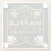 Waffeln Glasuntersetzer (Rückseite)