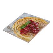 Waffeln, hausgemacht mit Johannisbeeren Fliese (Seite)