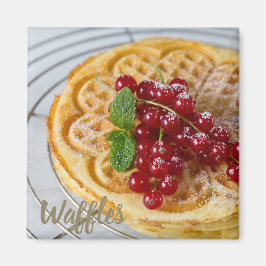 Waffeln, hausgemacht mit Johannisbeeren Magnet