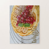 Waffeln, hausgemacht mit Johannisbeeren Puzzle (Vertikal)