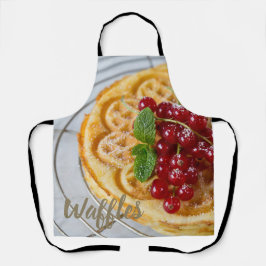 Waffeln, hausgemacht mit Johannisbeeren Schürze