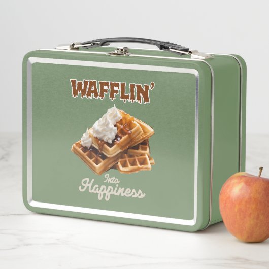 Waffeln" in Glück Metall Brotdose (Beispiel)