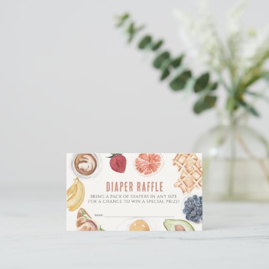 Waffeln Kaffee Frucht Windelpreis Begleitkarte (Stehend Vorderseite)