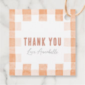 Waffeln Kaffee Obst Wasserfarbe Bridal Brunch Geschenkanhänger (Rückseite)