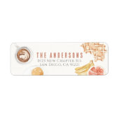 Waffeln Kaffee Obst Wasserfarben Brunch (Vorne)