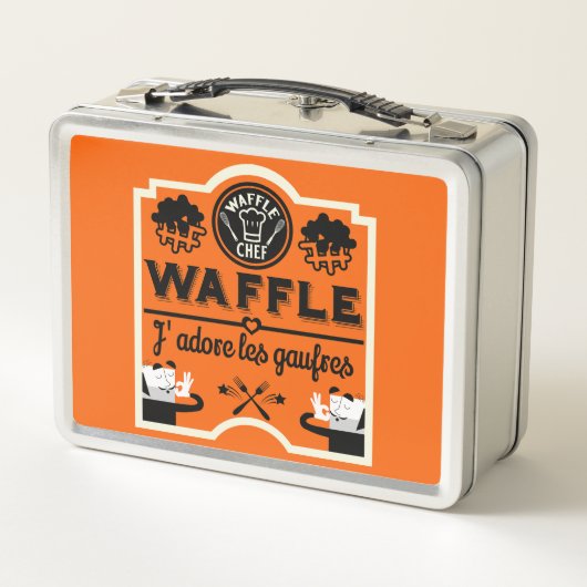 Waffeln Metall Brotdose (Rückseite)