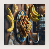 Waffeln mit Bananen Puzzle (Horizontal)